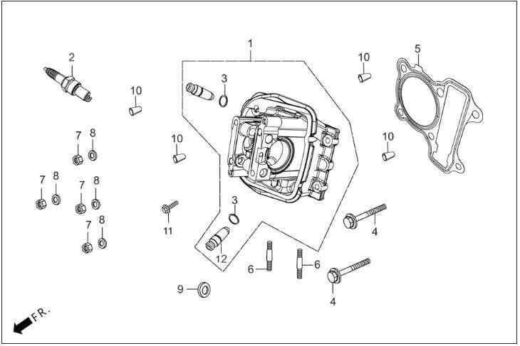 Hero Dash 125 (Dsh125E5) Silindir Kapak Orj ResimNo:1