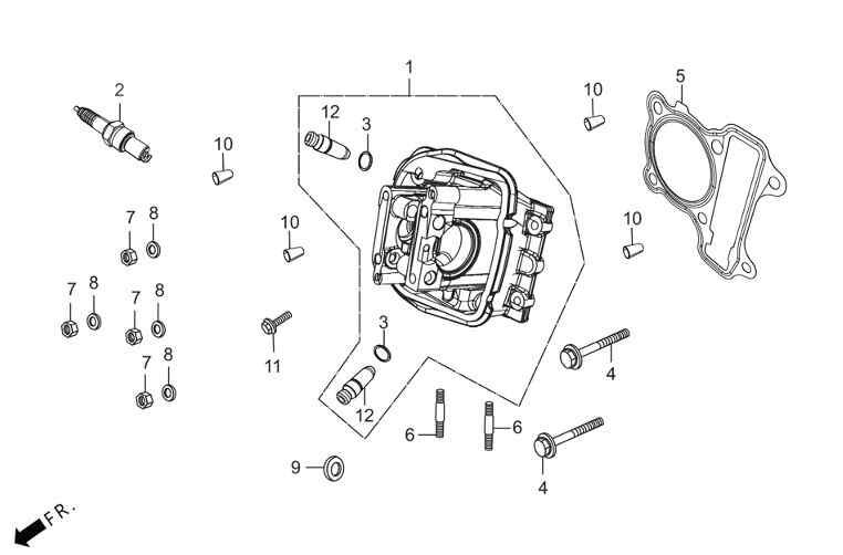 Hero Dash 125 E5 Pl (Dsh125Pl) Silindir Ust Kapak Orj ResimNo:1