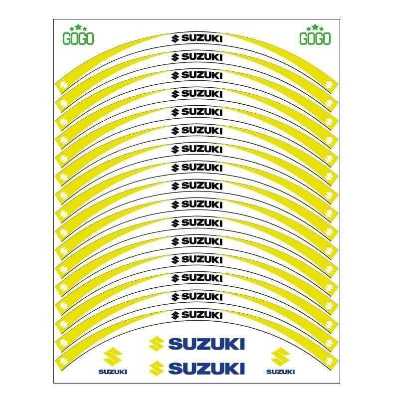 Sarı Beyaz Suzukı Uyumlu Reflektörlü 1 Set Jant Şeridi