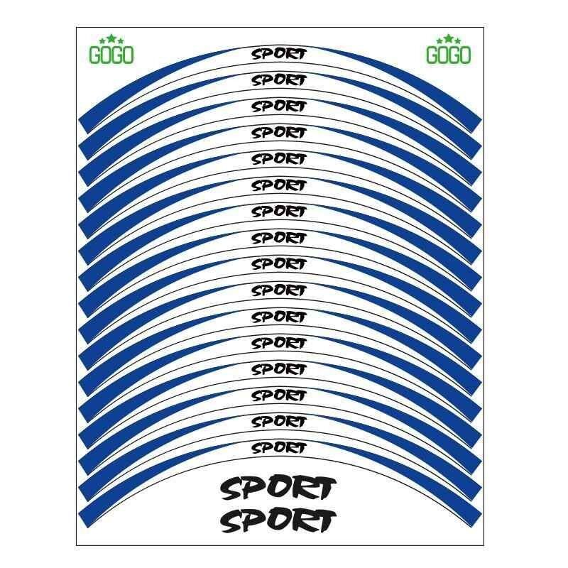 Mavi Beyaz Sport Reflektörlü 1 Set Jant Şeridi