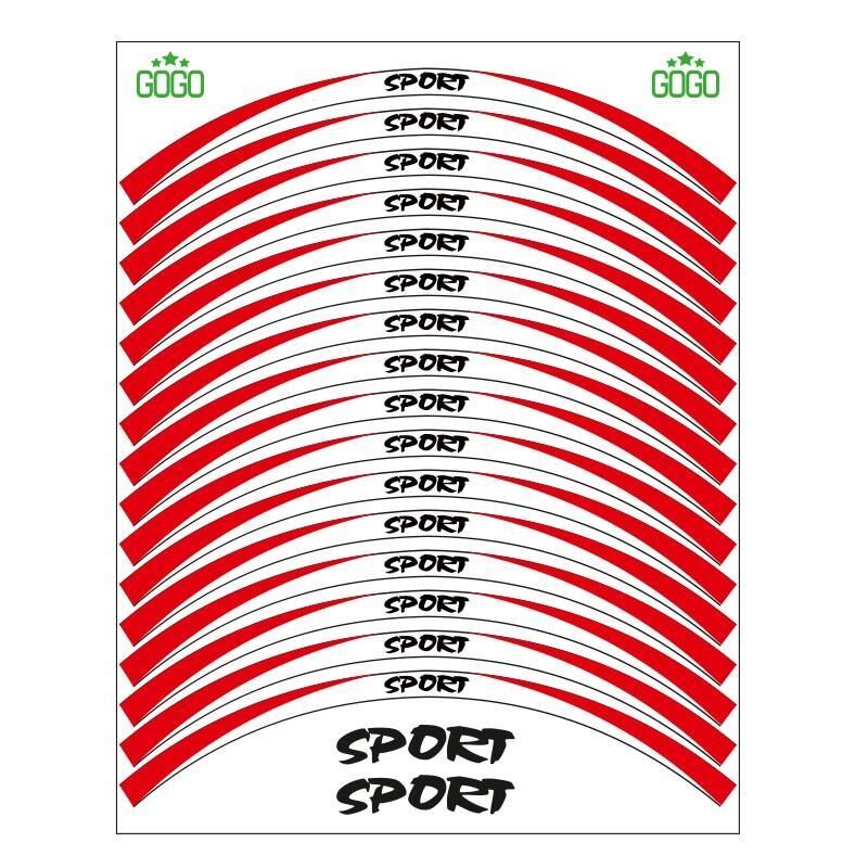 Kırmızı Beyaz Sport Reflektörlü 1 Set Jant Şeridi