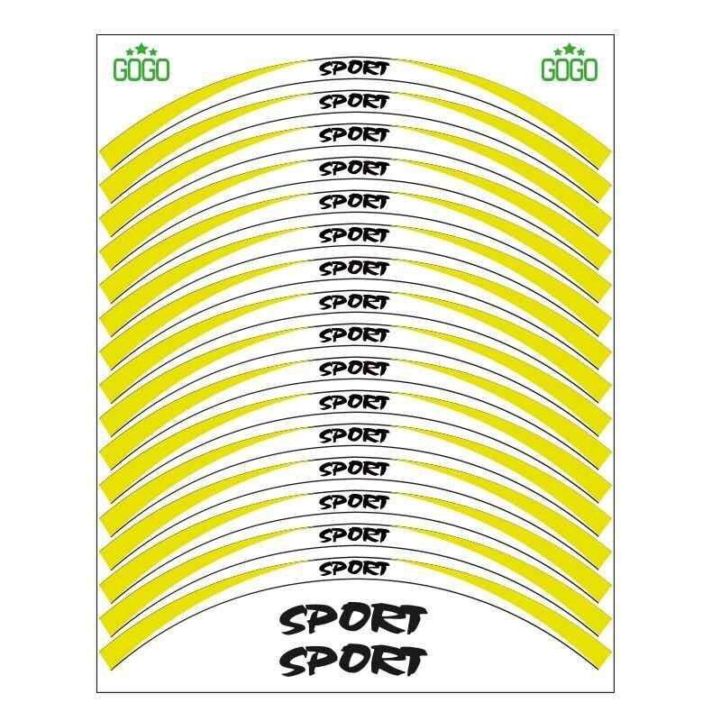 Sarı Beyaz Sport Reflektörlü 1 Set Jant Şeridi