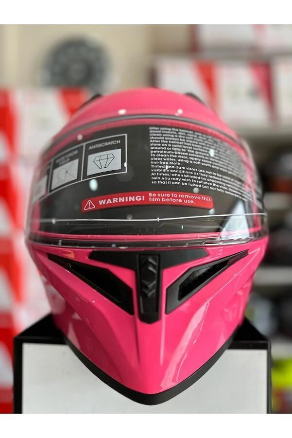 Jk 902 Pembe Güneş Vizörlü Çene Pedli [ping] Çene Açılır Kask