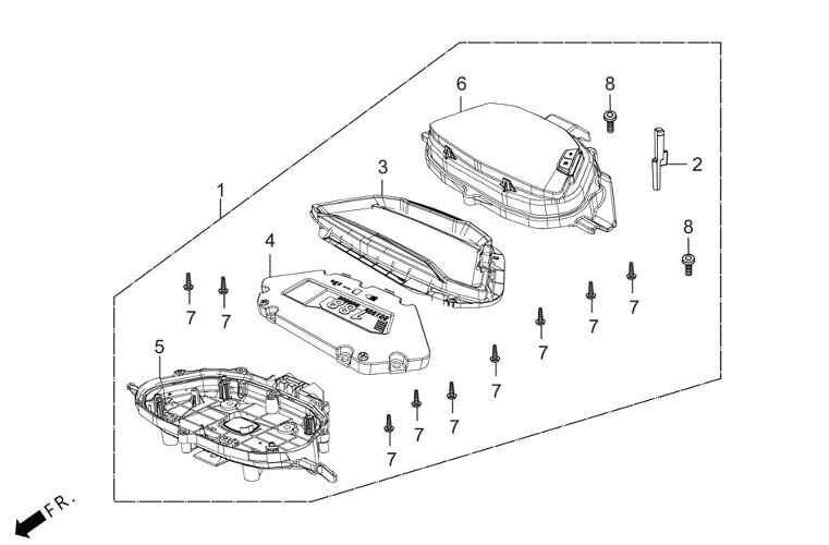 Hero Dash 125 E5 Pl (Dsh125Pl) Kilometre Saati Ic Orj ResimNo:4