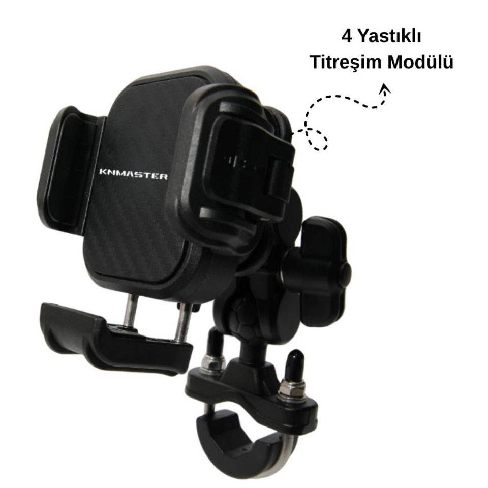 Knmaster Tt-870 Titreşim Engelleyicili Tüm Motosikletlere Uyumlu Telefon Tutucu