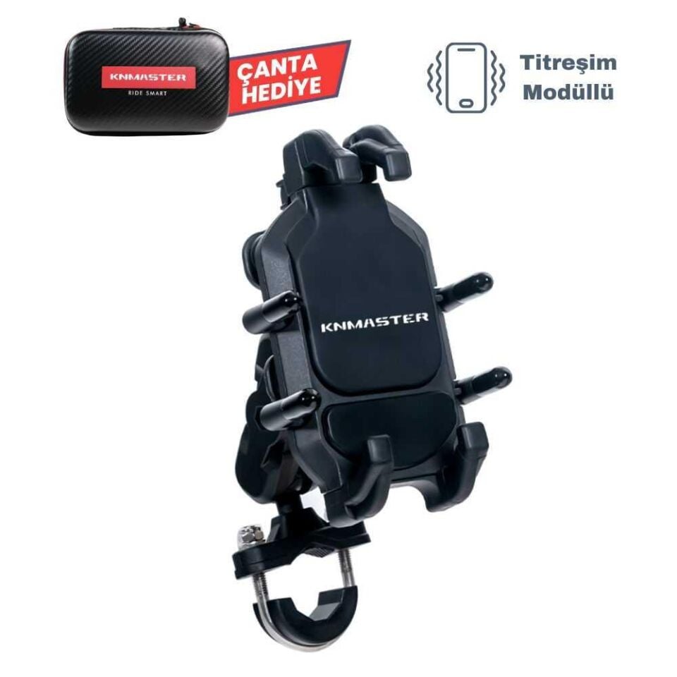 Knmaster Tt-860 Titreşim Engelleyicili Tüm Motosikletlere Uyumlu Telefon Tutucu