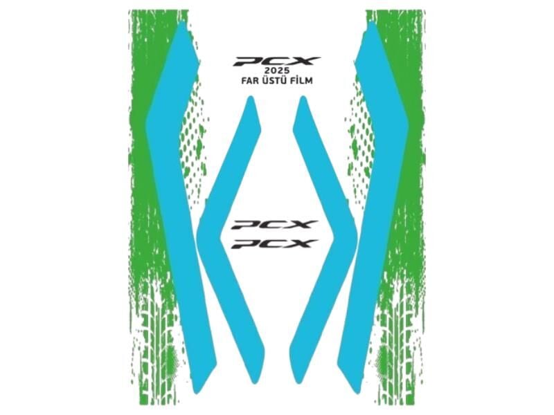 Honda Pcx 2025 Uyumlu Far Üstü Film Mavi