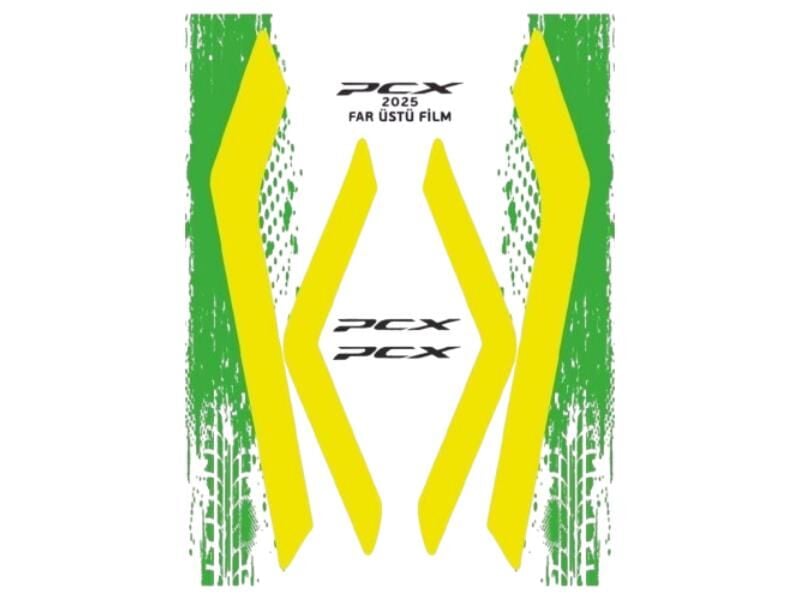 Honda Pcx 2025 Uyumlu Far Üstü Film Sarı