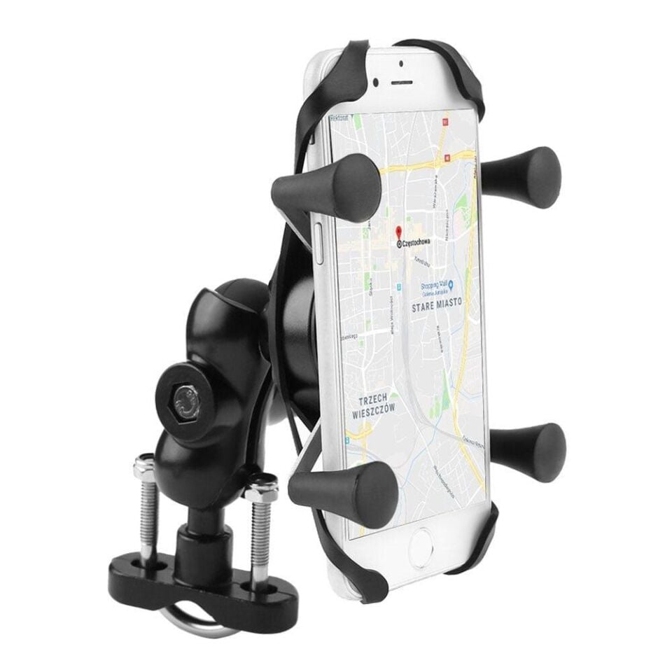 Knmaster X Serisi Motosiklet Ayna Ve Gidon Bağlantılı Telefon Tutacağı