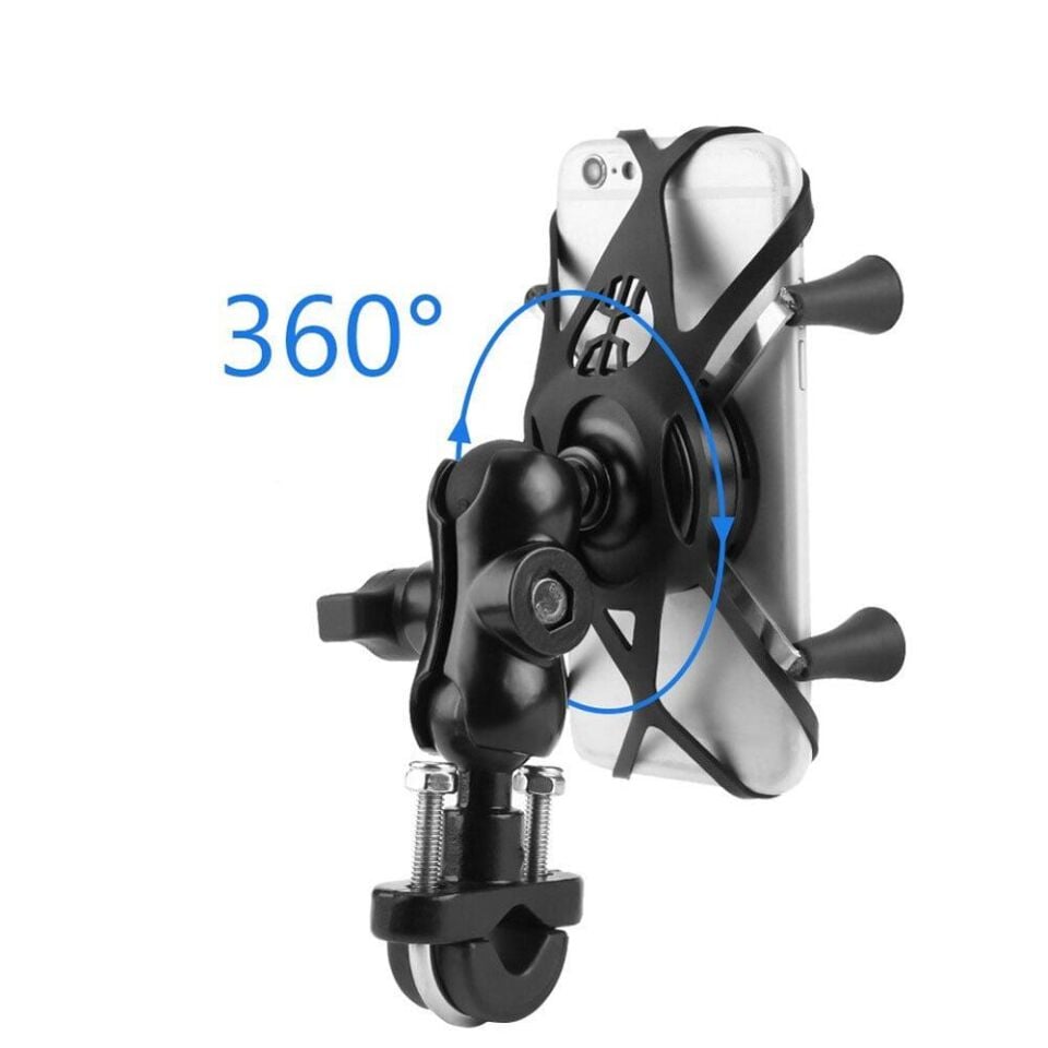 Knmaster X Serisi Motosiklet Ayna Ve Gidon Bağlantılı Telefon Tutacağı