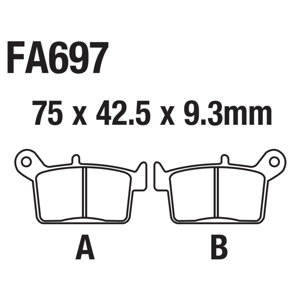Mondial X-Treme 250 Arka Fren Disk Balatası Fa697 A Kalite
