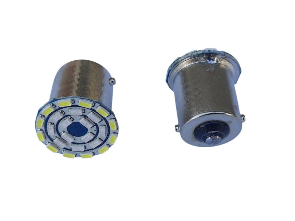 67/93 12V Ampül 24 Ledli Çakar Beyaz-Mavi Kırmızı 2 Li