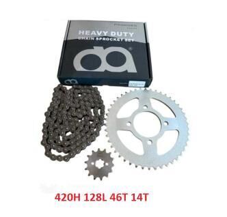 Tvs Ön Dişli+Arka Dişli+Zincir Set Raider 420H-128L-46-14