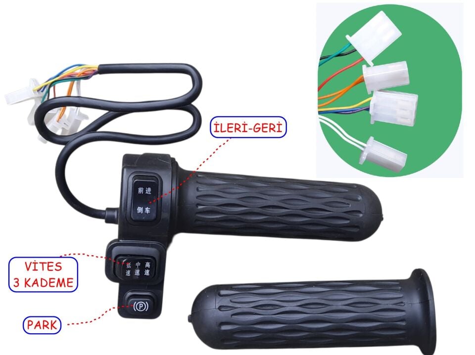 E-Bis Yük Gaz Kolu Geri Vitesli 3 Kademe (10 Kablo)