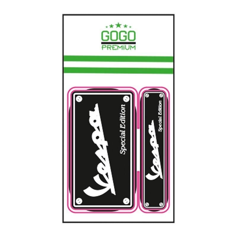 Vespa Wespa Kare 2 Li Sıyah Damla Stıcker