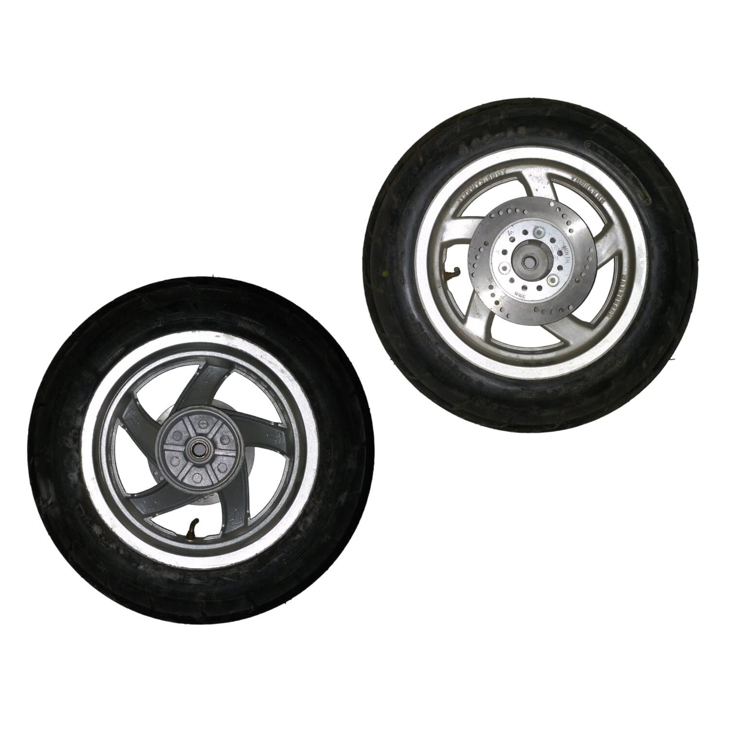 Scooter Arka Jant 12 Gri T5 Diskli Tip Küçük Göbek Lastikli Disk Dahil (4.00-12)