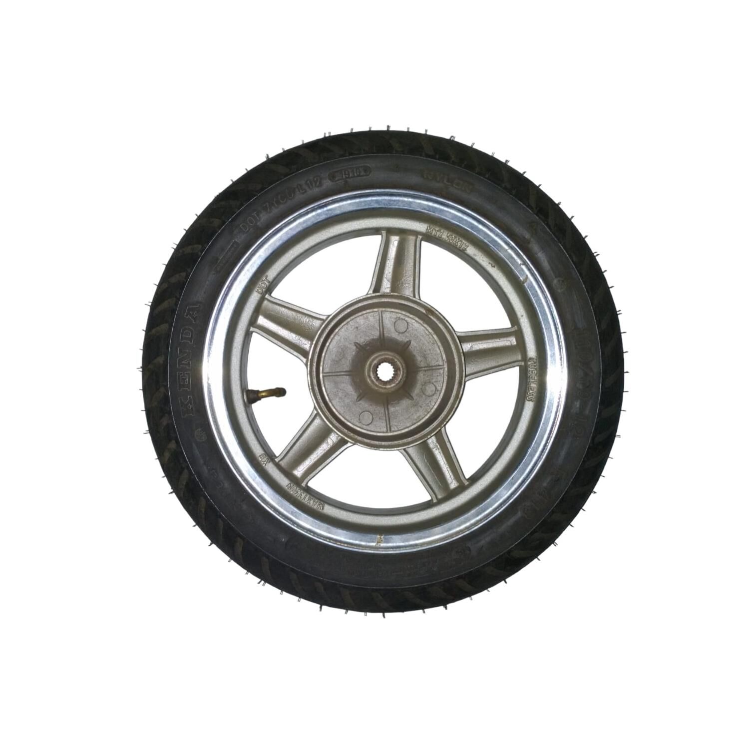 Scooter Arka Jant Gri 12 Lastikli (110/70-12) Büyük Göbek