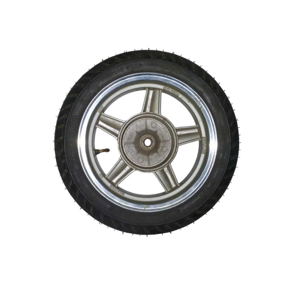 Scooter Arka Jant Gri 12 Lastikli (110/70-12) Büyük Göbek