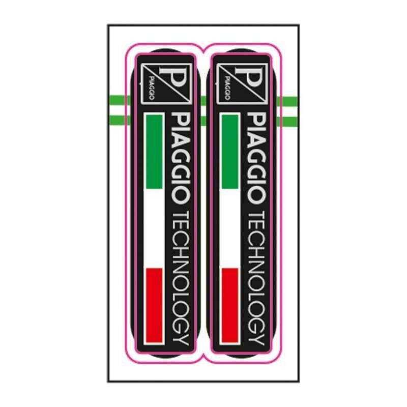 Pıaggıo Dörtgen Sıyah Damla Stıcker