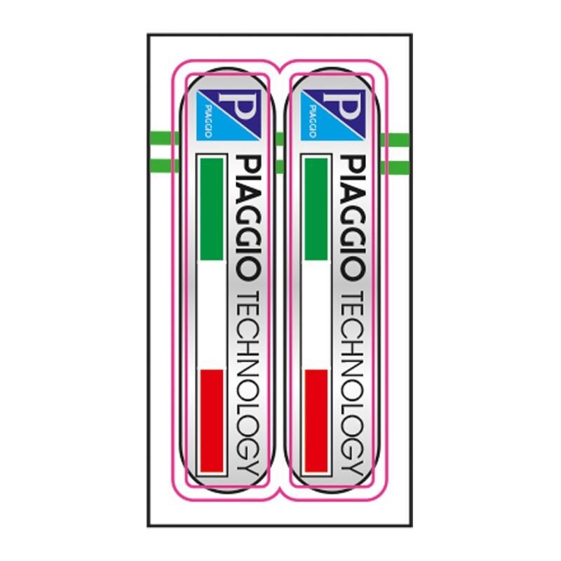 Pıaggıo Dörtgen Beyaz Damla Stıcker