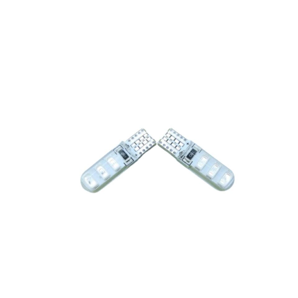 T10 12V Led Ampül Çakar Mavi 2 Li Silikonlu