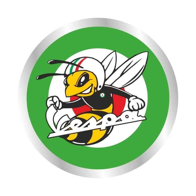 Vespa Wespa Uyumlu Yuvarlak Logo Damla Stıcker
