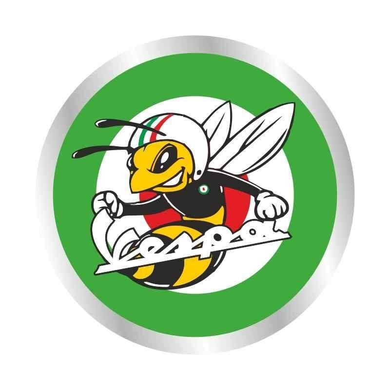 Vespa Wespa Uyumlu Yuvarlak Logo Damla Stıcker