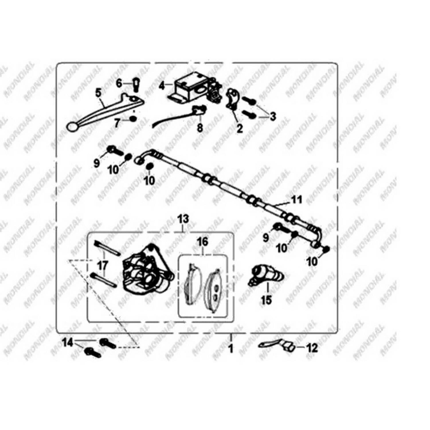 150Rf Ön Fren Kolu Orj