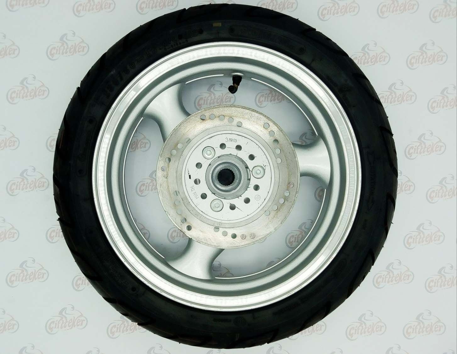 Scooter Jant Arka 13 Gri 25Xfrezeli Lastikli Disk Dahil