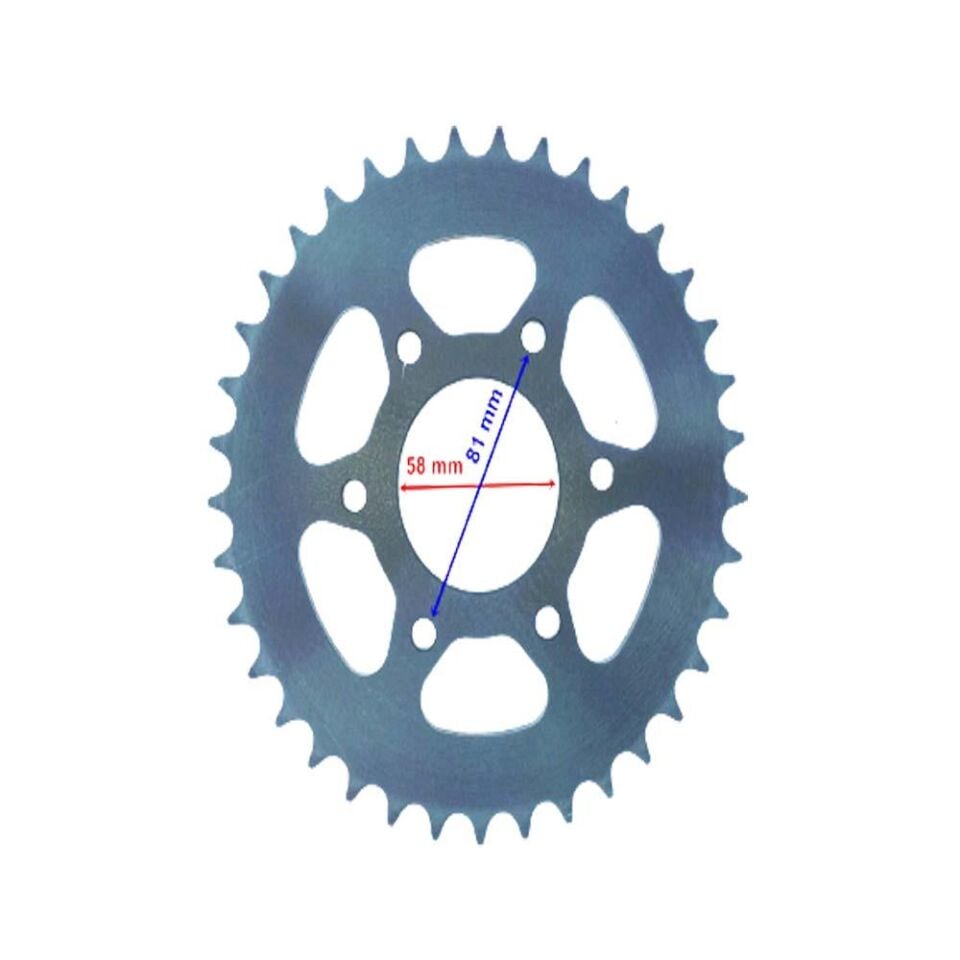 Bajaj Pulsar Ns 200 Arka Dişli 520-37T İç 58 Mm Alüminyum Öm