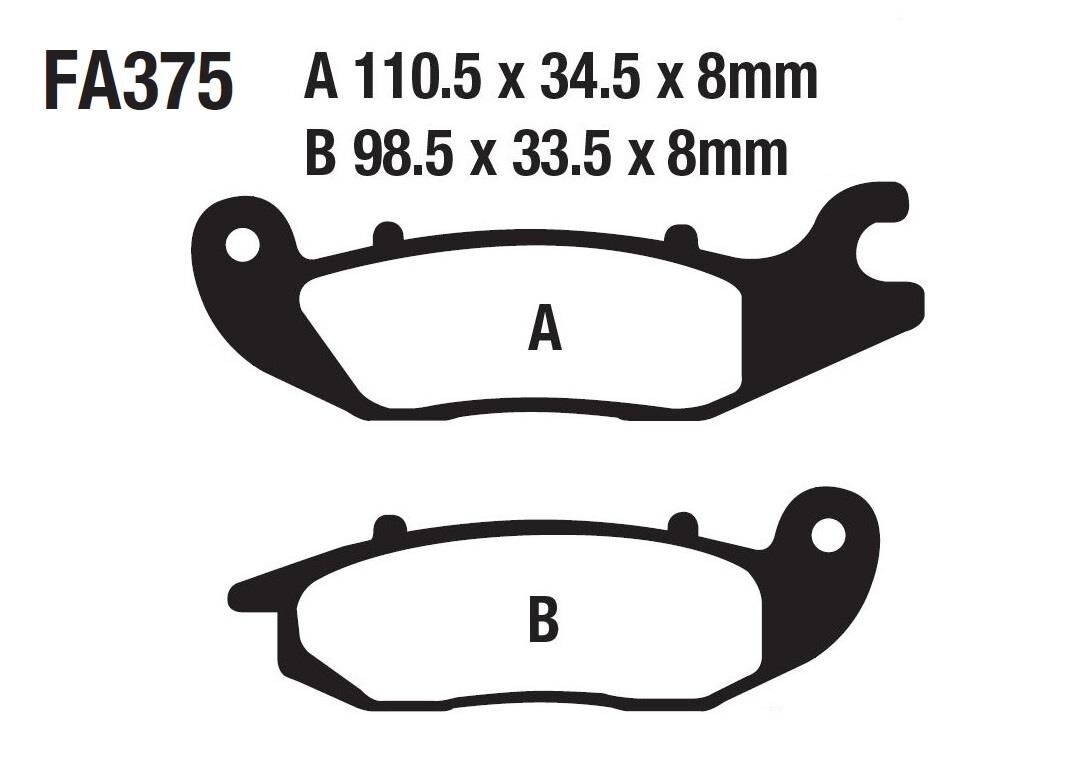 Rks Cub Sniper Ön Fren Disk Balatası Fa375