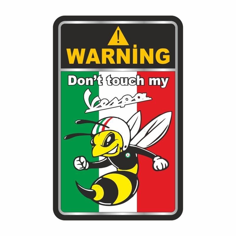 Vespa Wespa Warning Logo Damla Stıcker