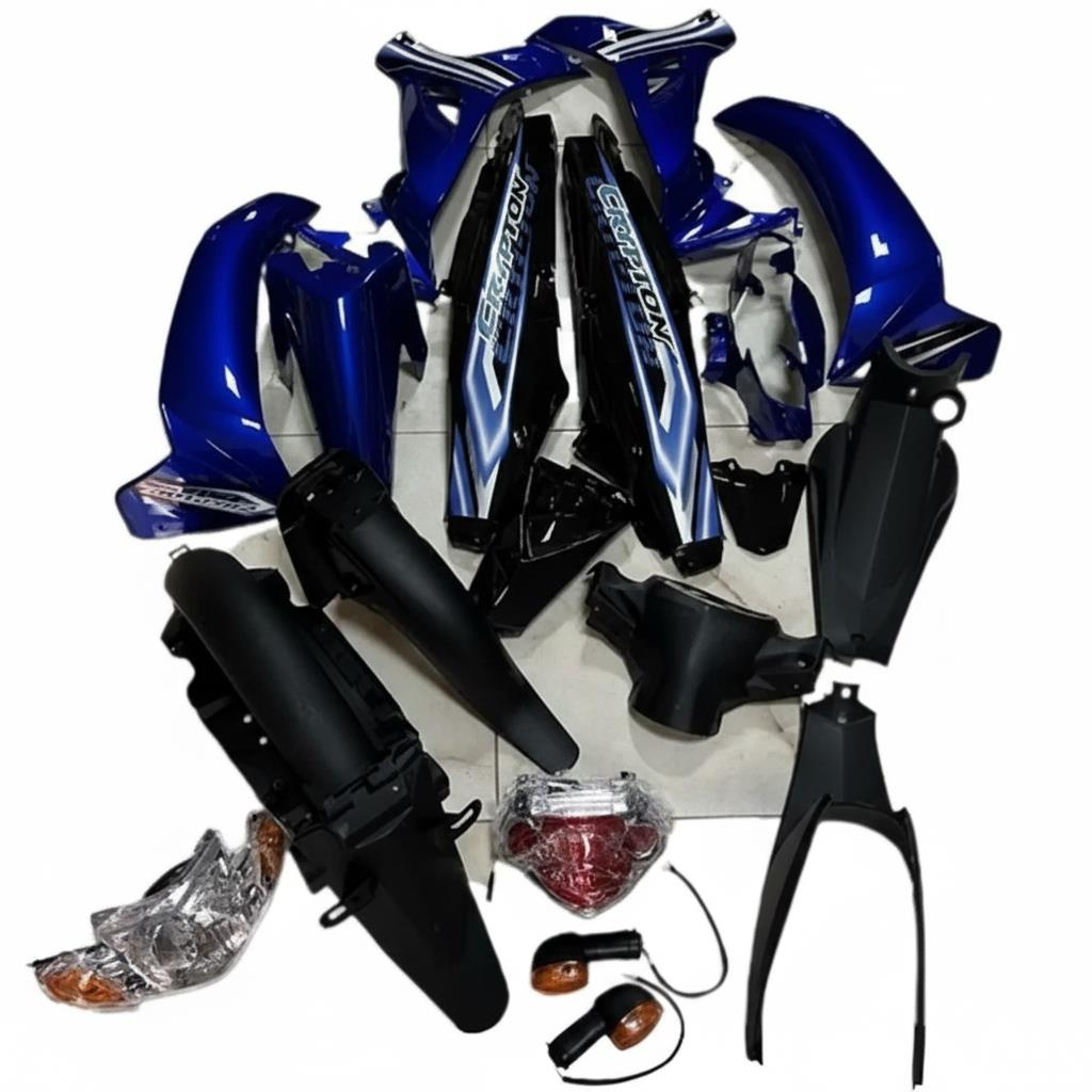 Yamaha Crypton C8 Kaporta Seti Mavi 20 Parça Far Stop Dahil (2010-2014)