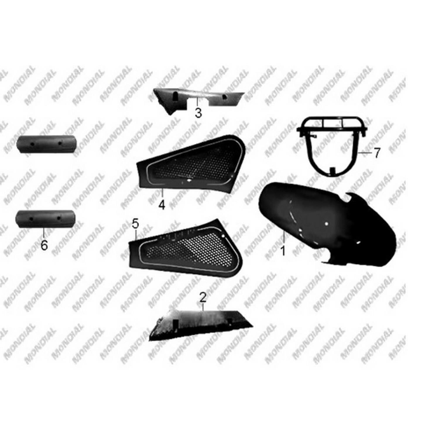 Mondial E-Mon Trans 3 Ön Çamurluk Beyaz Orj