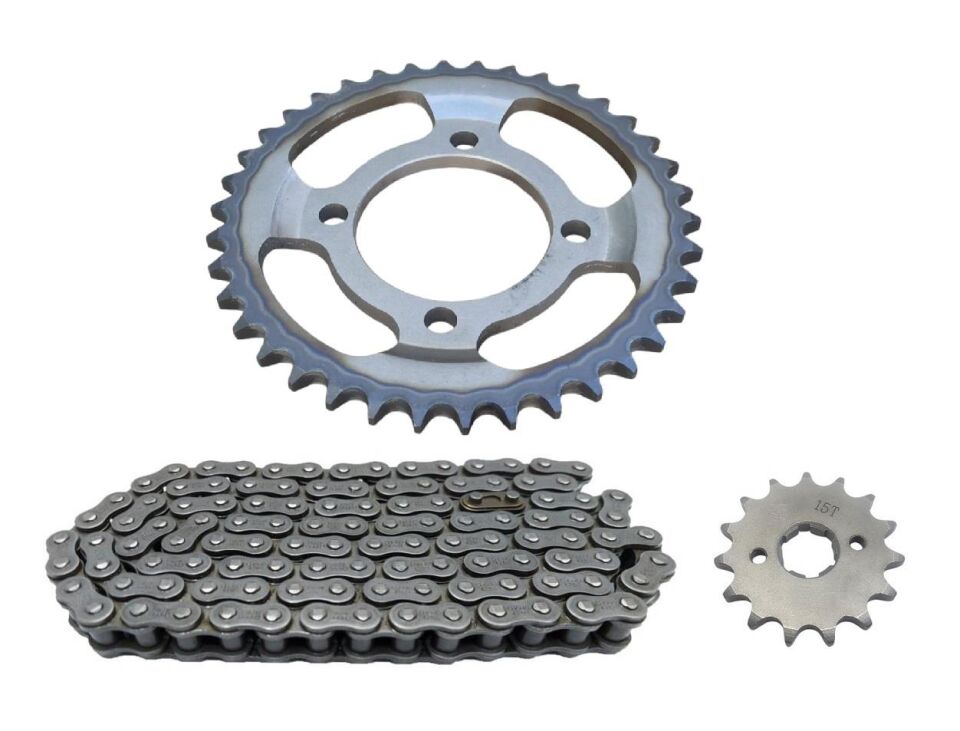 125Cg Cgl Kaplinli Ön-Arka Dişli Zincir Set İth 428H 110L 38-15T