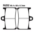 Yamaha Ön Fren Disk Balatası Fa252 Yzf 600 Fz6 Fz-07 Mt-07(18-21) Mt-09 R1 Xv 1700 1900