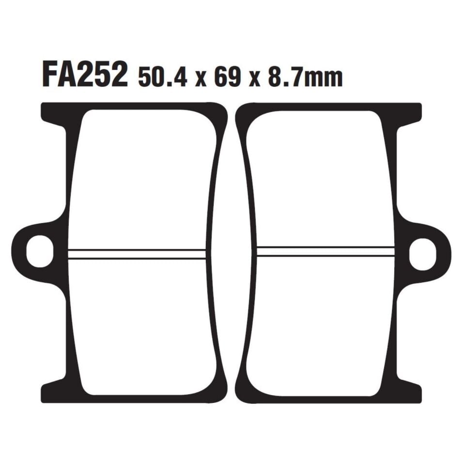 Yamaha Ön Fren Disk Balatası Fa252 Yzf 600 Fz6 Fz-07 Mt-07(18-21) Mt-09 R1 Xv 1700 1900