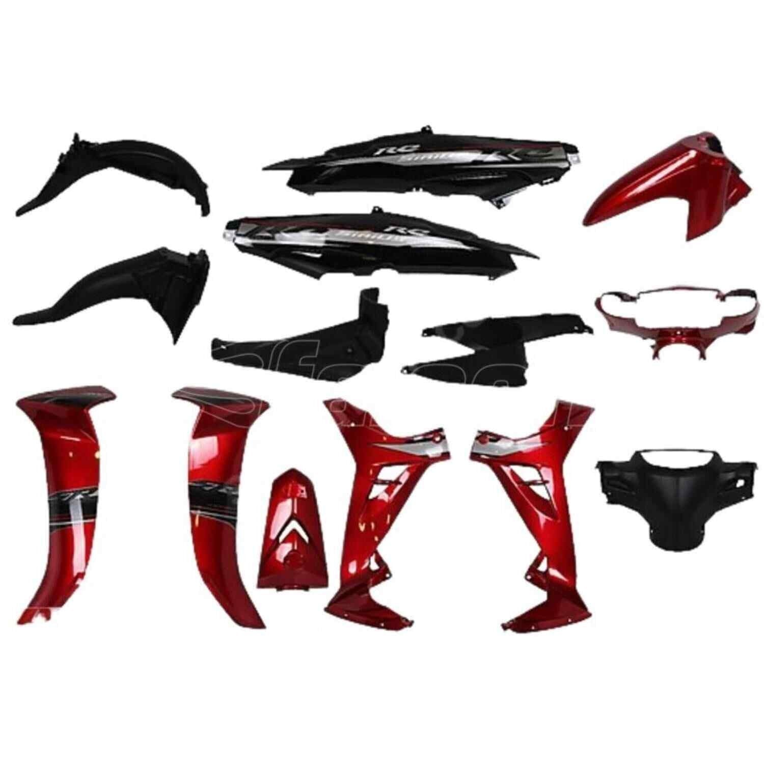 Yamaha Crypton C8 Kaporta Seti Kırmızı/siyah (far Stop Dahil)