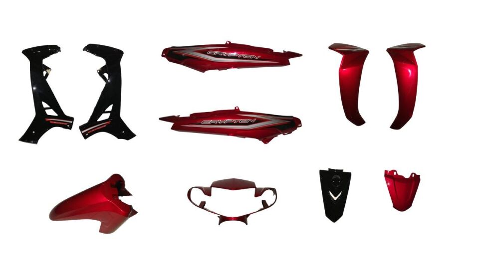 Yamaha Crypton C8 Kaporta Seti 10 Parça Kırmızı (2010-2014)