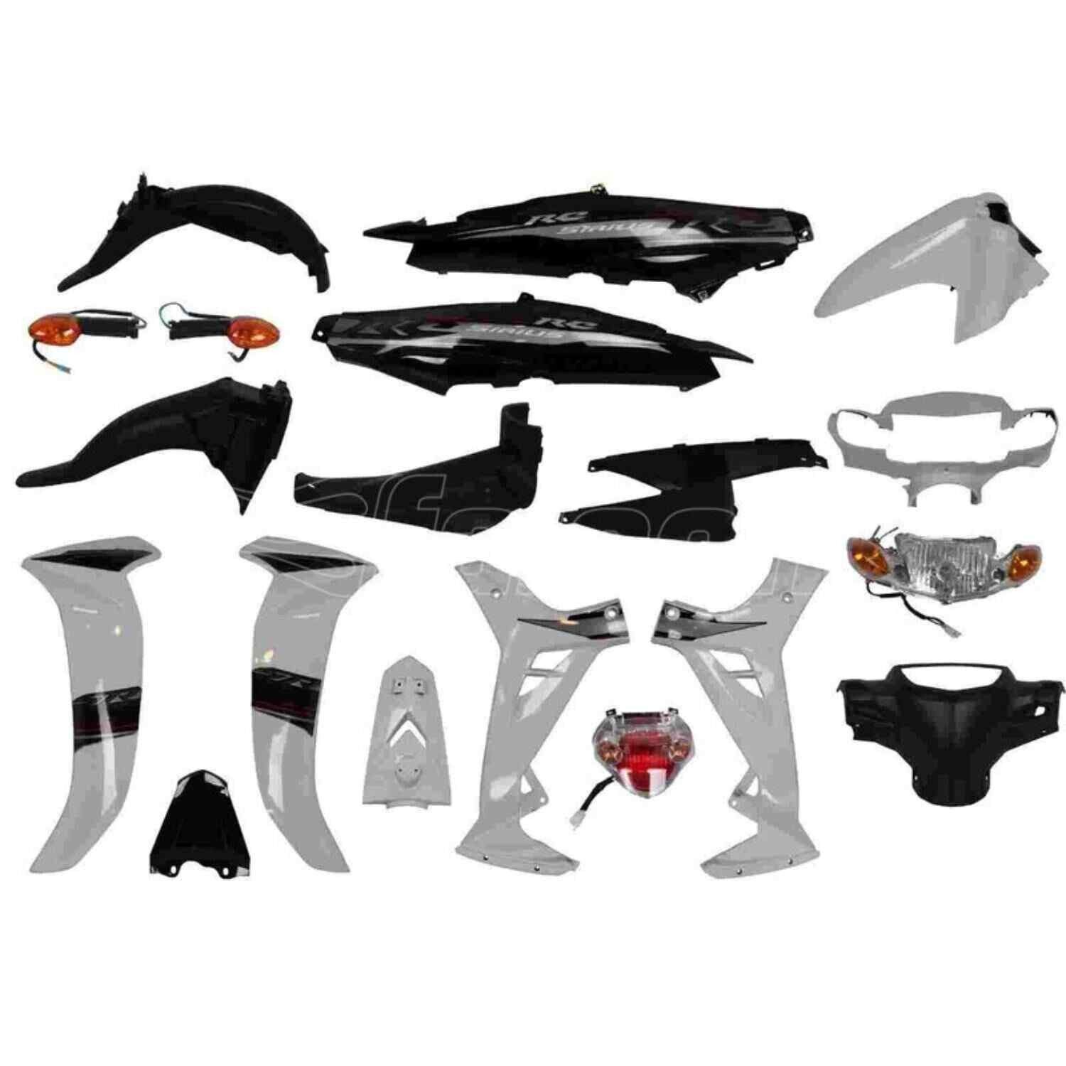 Yamaha Crypton C8 Kaporta Seti Beyaz/siyah (far Stop Dahil)