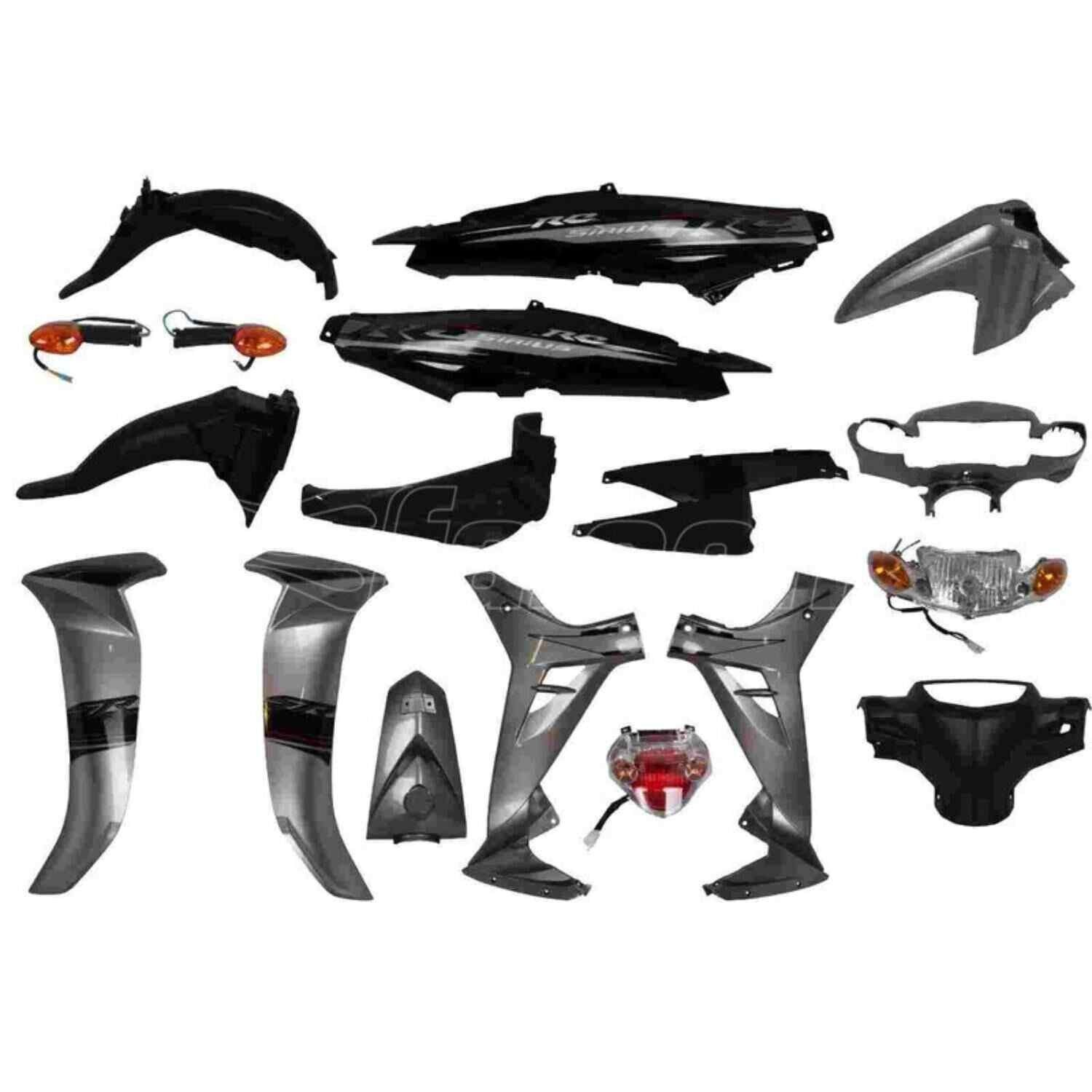 Yamaha Crypton C8 Kaporta Seti Gri/siyah (far Stop Dahil)