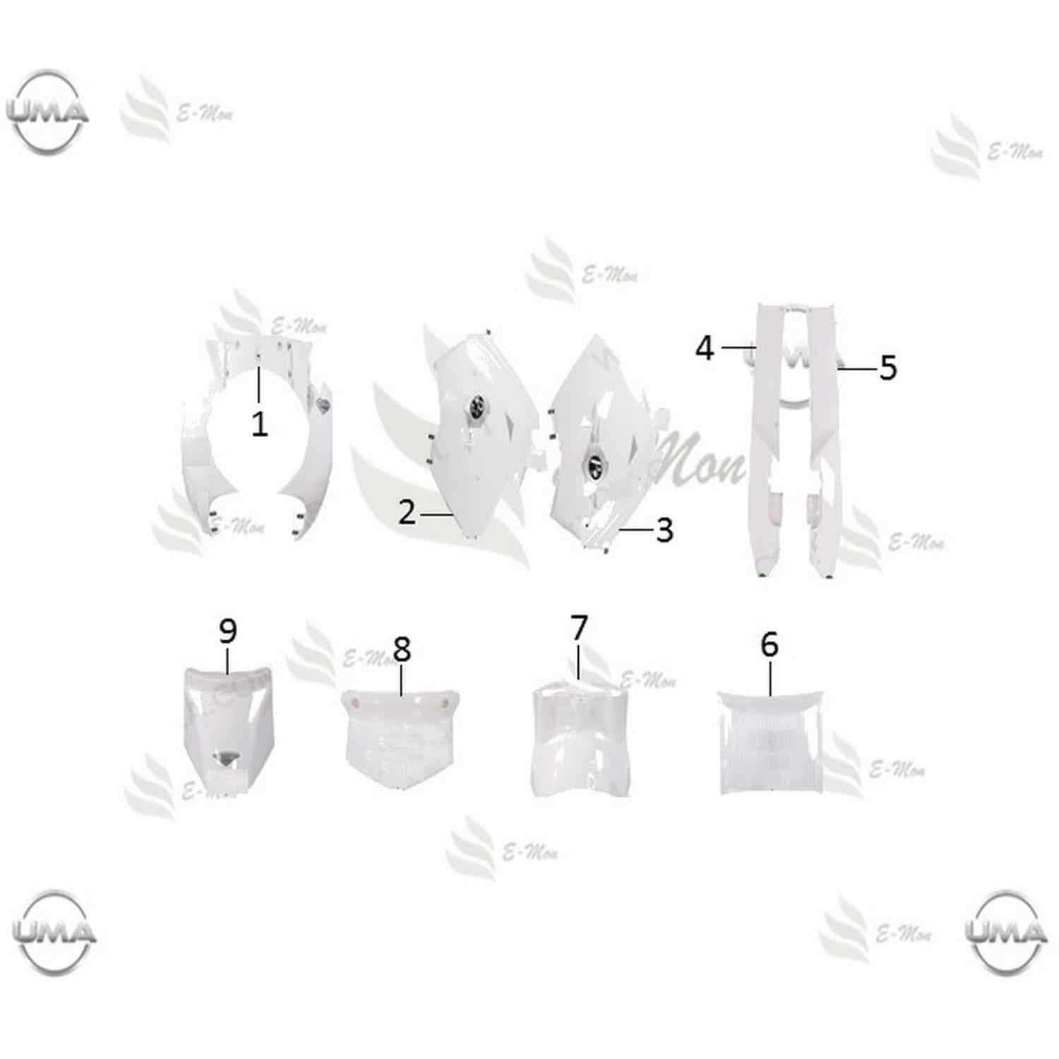 Mondial E-Mon Diamond Sağ Alt Marşbiyel Beyaz Orj