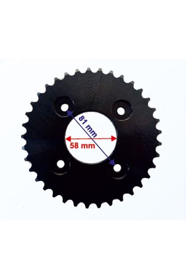 İnnova Uyumlu Arka Dişli 420-37T İç 58 Mm Öm Siyah