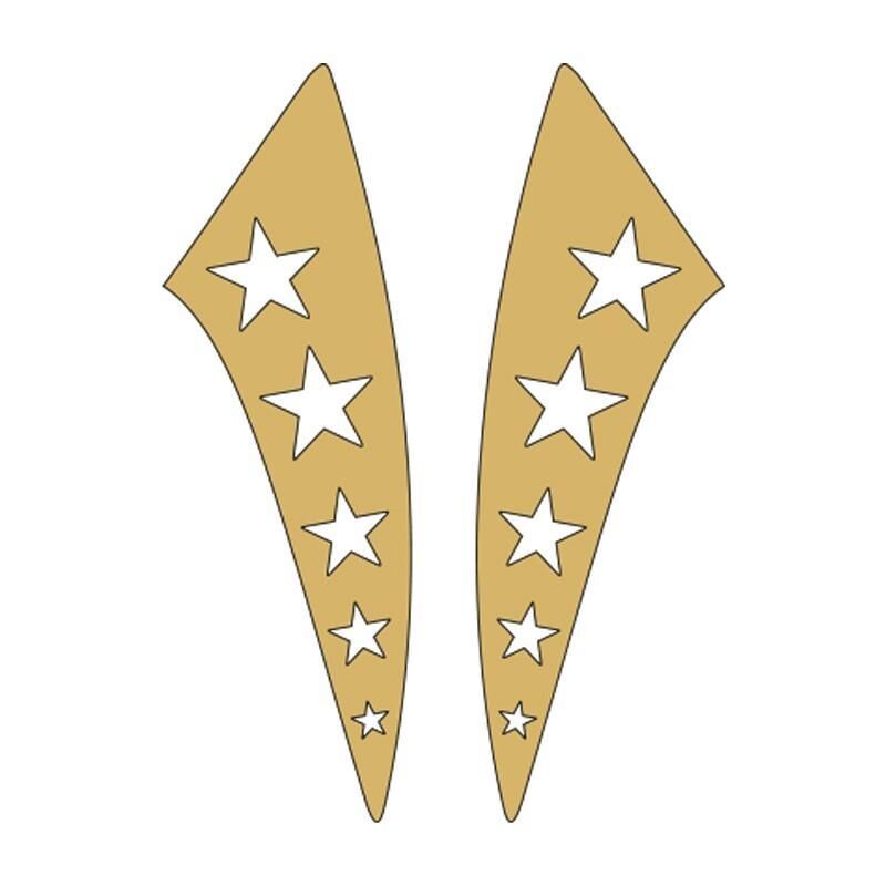 Cg Gold Yıldızlı Çamurluk Yan Sticker