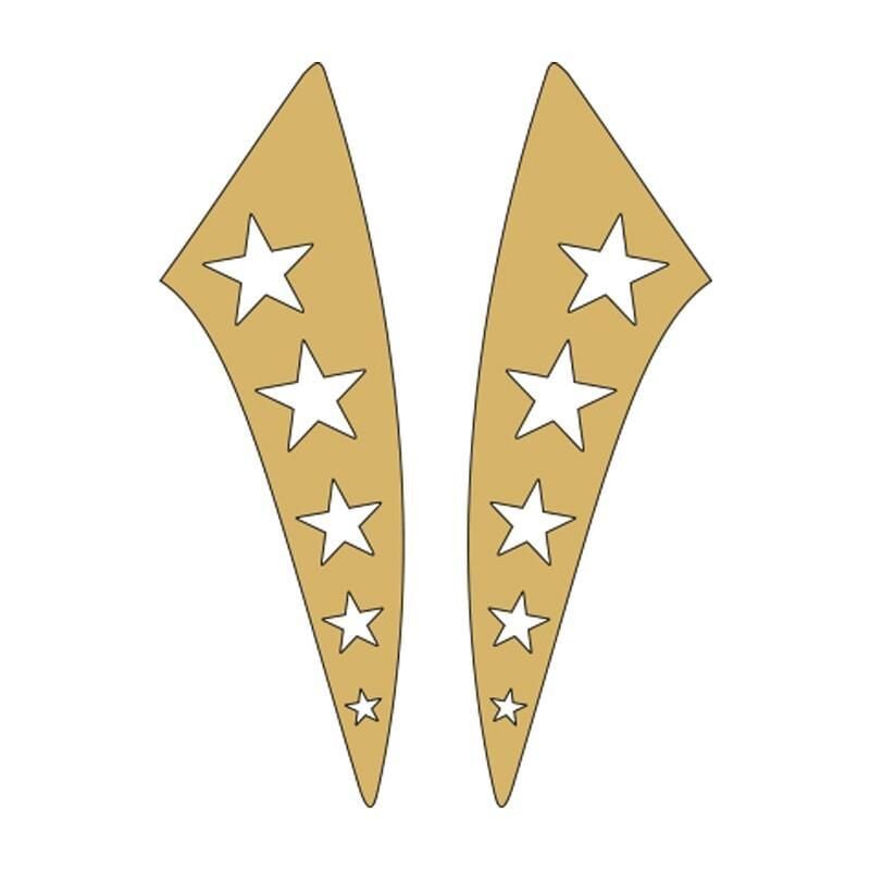 Cg Gold Yıldızlı Çamurluk Yan Sticker