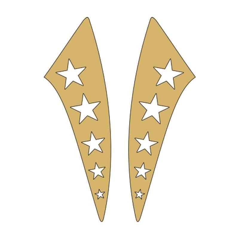 Cg Gold Yıldızlı Çamurluk Yan Sticker