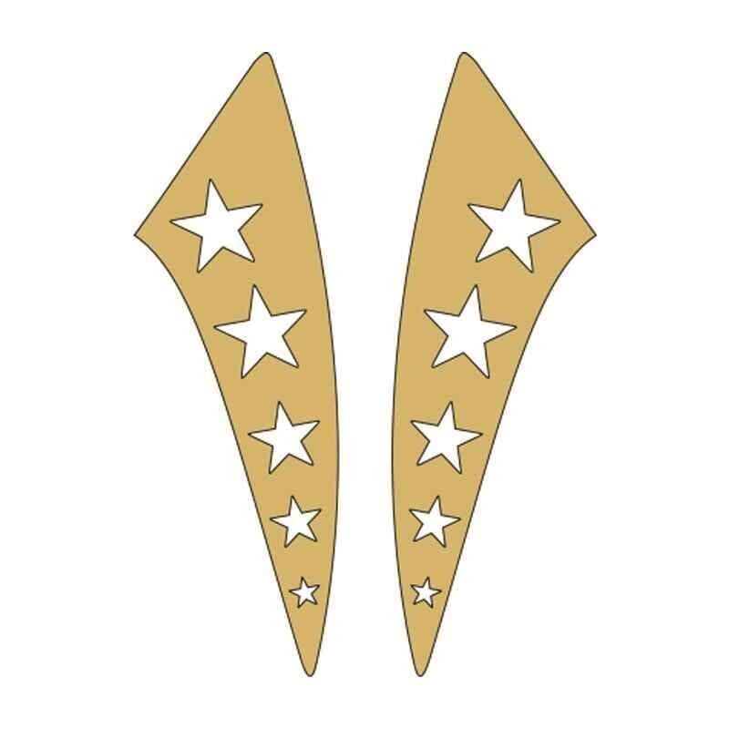 Cg Gold Yıldızlı Çamurluk Yan Sticker