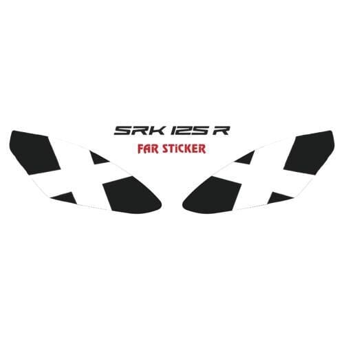 Rks Srk 125 R 2023 - 2025 Uyumlu Far Sticker Beyaz X