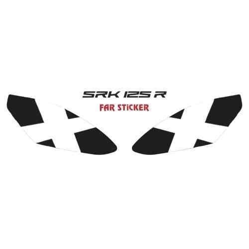 Rks Srk 125 R 2023 - 2025 Uyumlu Far Sticker Beyaz X