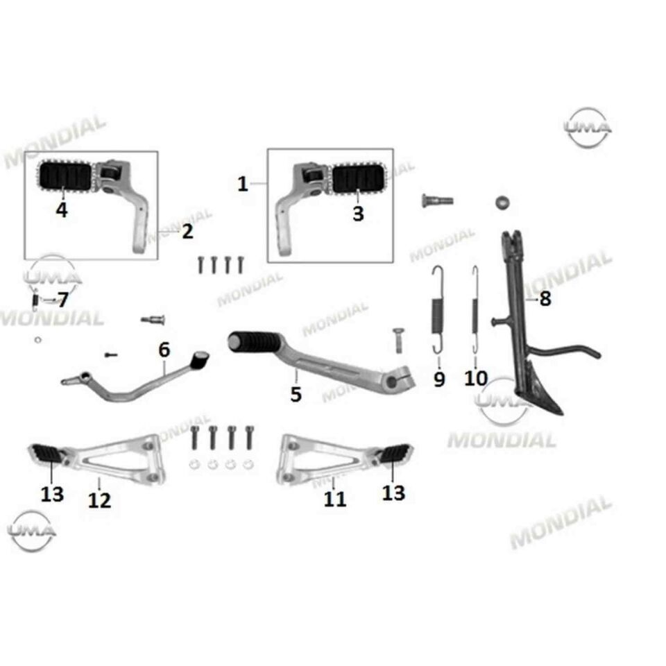 Mondial Rx1 Enduro Ön Basamak Sağ Orj *